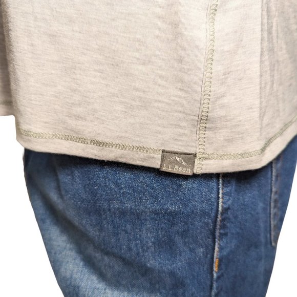 L.L Bean NWT Men's Large Short Sleeve Grey Everyday Sun Smart T-Shirt - Picture 7 of 11